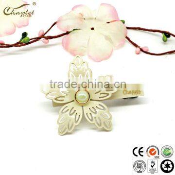 fashion hand made cellulose acetate flower hairgrips for ladies