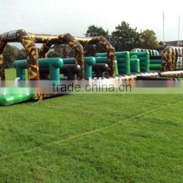 Gaint inflatable military obstacle course for outdoor