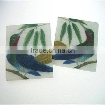 White Marble Coaster With Cork Piece