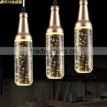 Beer Bottles Shaped 220V LED Pendant Lamp Aluminum Alloy Contemporary Pendant Bubble Light