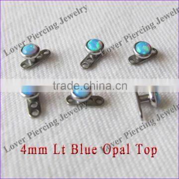 With Opal Top Design Gr23 Titanium Custom Dermal Anchor Jewelry [DA-171]