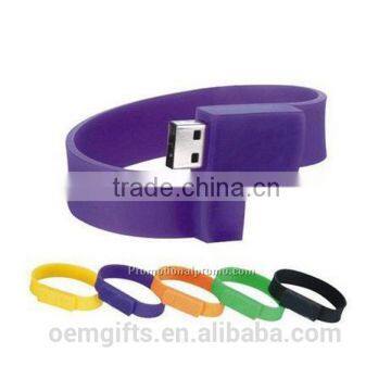 Promotional USB Silicone Wristband 128 MB USB Flash Drive