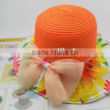 Factory in Zhejiang China promotional fashion design child straw hat