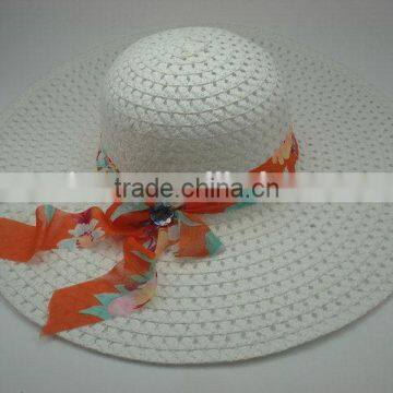 Best price best quality ladies straw beach hats with flat top