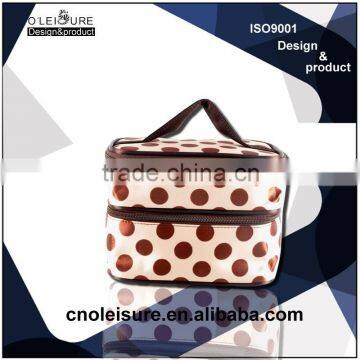 new arrival double layer cosmetic bag fashion women bag makeup sets makeup kits alibaba China