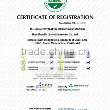 Global Manufacturer Certificate