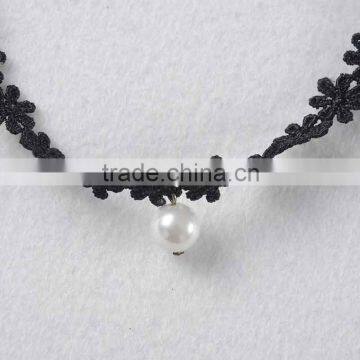 Popular Hot Sale Black Lace Women Bracelet With Pearl photo-2