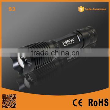 5Models 3*AAA/1*18650 Rechargeable Battery Aluminum strong light torch