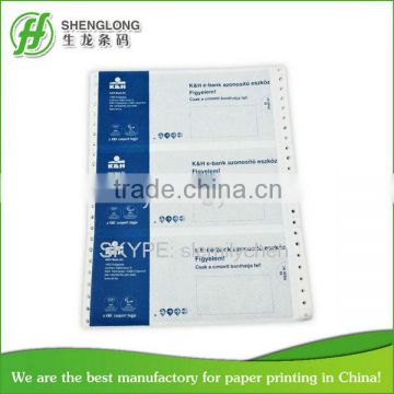 Monthly payroll paper printing