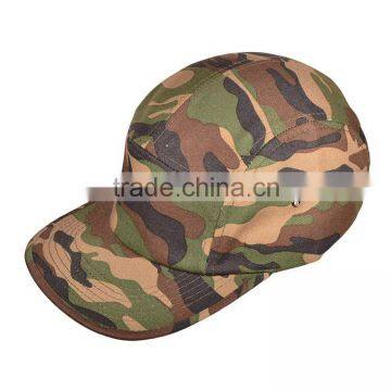 Factory Wholesale Custom Army Style and Green Camo Plain 5 Panel Cap photo-2