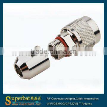 N Clamp Plug connector for Corrugated copper 1/4" 7/8 to n connector