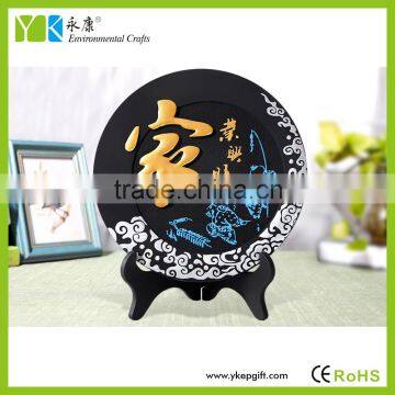 wholesale art and craft supplies home decor round plate shape souvenir gift Plate Shape