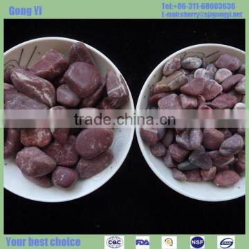 River stone cobble Red color