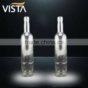 Clear spirit vinegar bottle with screw top