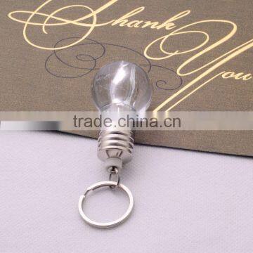 >>>Silver Bright Creative LED Flash Lights Mini Bulb Torch Chain Keyring Birthday Gift Design Keychain Keyring Clear Lamp/ photo-4