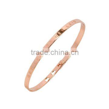 Memories Bangles With Customize Design Word 'GET LEAN TO GET LAID' With 4mm/7mm Width photo-2