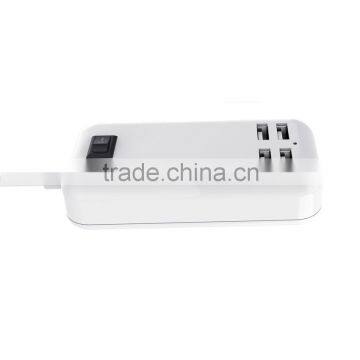 Multiple USB 4 Ports 3A Charger Quick USB Desktop Charger With Button Swift for IPhone IPad SamsungGalaxy Pad photo-3