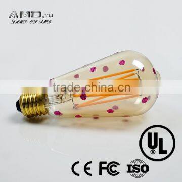 Edison shape warm white light bulbs 2700K E27/E26/B22 4W/6w st64 ST58 A19 G80 G95 led filament bulb,LED filament bulbs