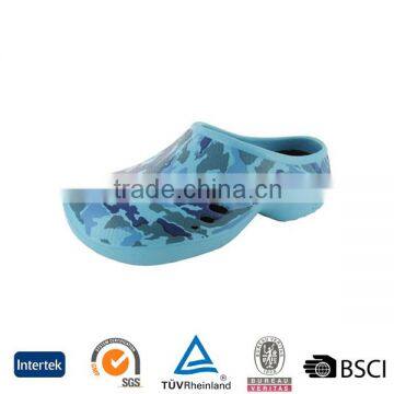 2016 fashion sale online China closed back waterproof soft blue camouflage shoes garden city Brisbane