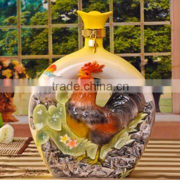 brand weian zodiac series dog Ceramic Wine bottle