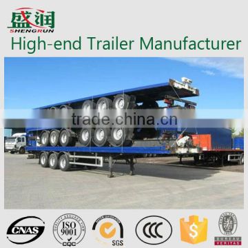 Flatbed Truck Trailer Manufacturer Shengrun 2/3 Axles Flatbed Semi Trailer