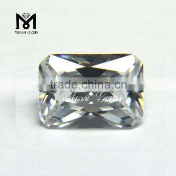 Hot Fashion Octagon White CZ Faceted Loose Stone Zirconia Gemstones