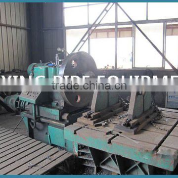 beveling machine for cutting and chamfering large steel tube ends