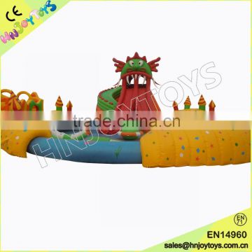 Outdoor cheap amusement giant inflatable water park for sale