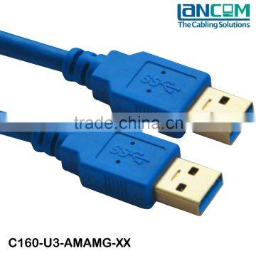1.5m 2m usb 3.0 am to am cable Gold plated