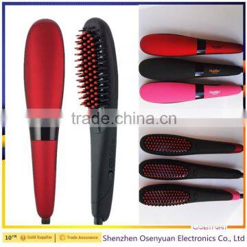 2016 New Arrived Fast Shipping Brush Ionic With LCD Hair Straightener Comb photo-3
