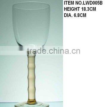 HAND BLOWN SOLID COLOR BAMBOO SHAPE STEM CHAMPAGNE GLASS