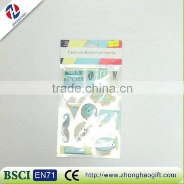 high quality colorful decorate playing 3d wall stiker card