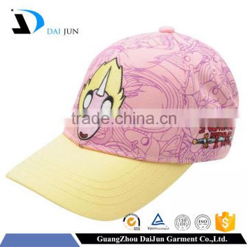 China Factory Daijun New Design OEM High Quality 100%cotton Velcro Rainbow Back Pink Colour Unisex Custom Embroidery Hats