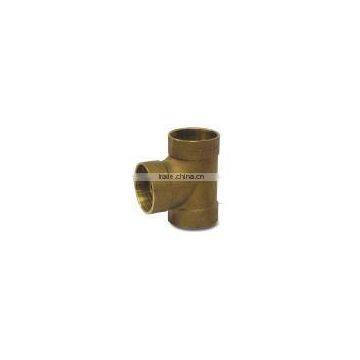 Taiwan good price bronze 11/2 inch copper pipe brass fitting tee