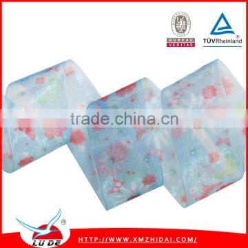 factory price colorful personalized organza ribbon/ chiffon ribbon for garments