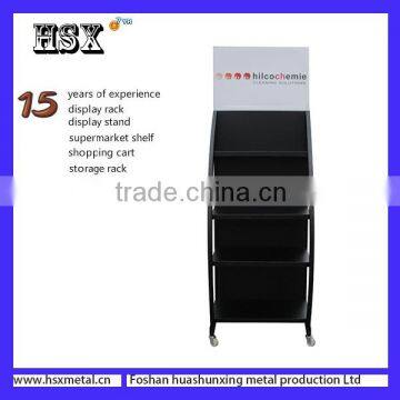 supermarket floor standing metal engine oil display rack shelf HSX-S405