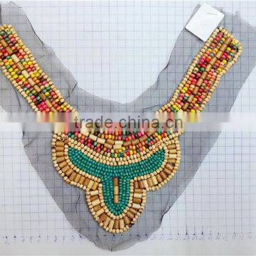 Wholesale Fashion Handmade Beaded Neckline Piece For Garment