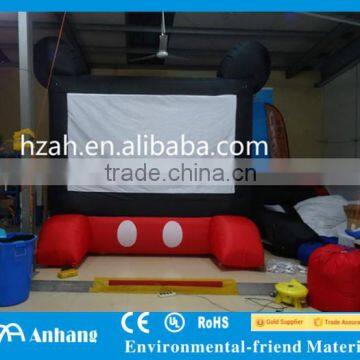 Lovely Inflatable Cartoon Projection Screen for Advertising Decoration