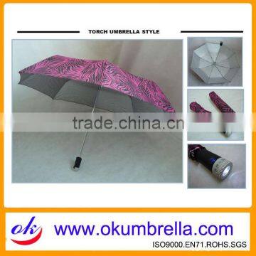 3 Fold Umbrella with LED Handle