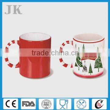 Customized 11oz ceramic color chanigng cup, sublimation magic cup for advertising