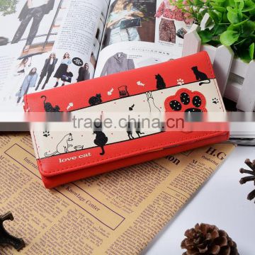 New Model Lady Wallet Fashion Wholesale cat Printing Woman Wallet