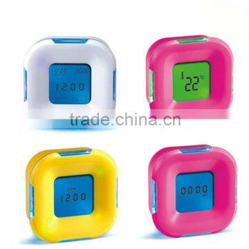 Hot sales digital 4 sides clock for promotion