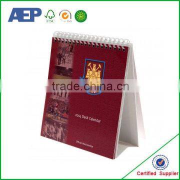 Spiral Bound High Quality Folded Table Spiral Bound Desk Calendar Printing photo-2