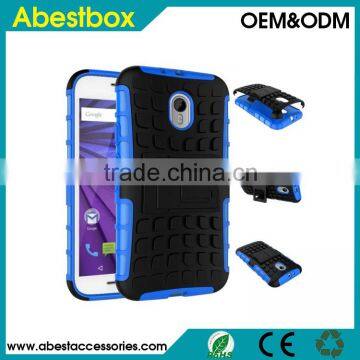 Factory oem shockproof Back cover for motorola Moto G3,for motorola Moto G3 hybrid combo case
