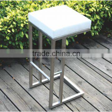 stainless steel bar set OEM outdoor furniture white metal bar stool