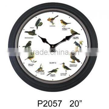 Large Promotional Plastic Bird Sounds Wall Clock photo-2