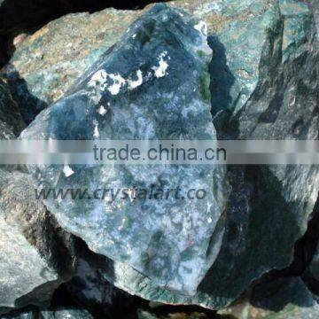 GREEN MOSS AGATE ROCKS ROUGH STONE