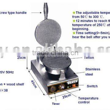 Cone baker with single plate