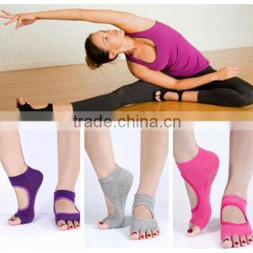 Sport Dance/Yoga Women Girls Casual Half Toe Pilates Ankle Grip Non-Slip Socks