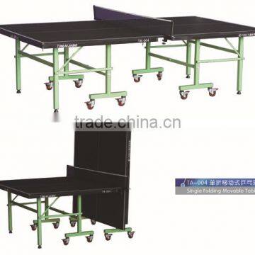 2016 New design black color folded portable table tennis table